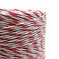 Linka do pastucha elektrycznego, średnica 3 mm, biało-czerwona, 400 m