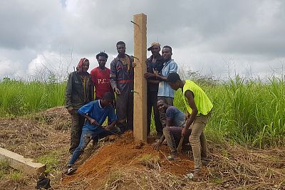 Projekt elektrycznej bariery dla słoni z ogrodzeniem w Afryce