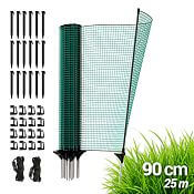 Uniwersalna zielona siatka ogrodzeniowa, nieprzewodząca FLEX, długość 25 m, wysokość 90 cm