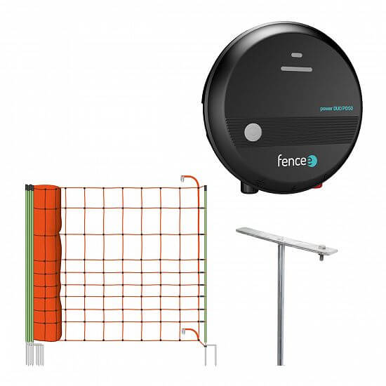 Zestaw elektrycznego pastucha ochrona przed wilkiem, rysiem - elektryzator  5 J - siatka 50 m