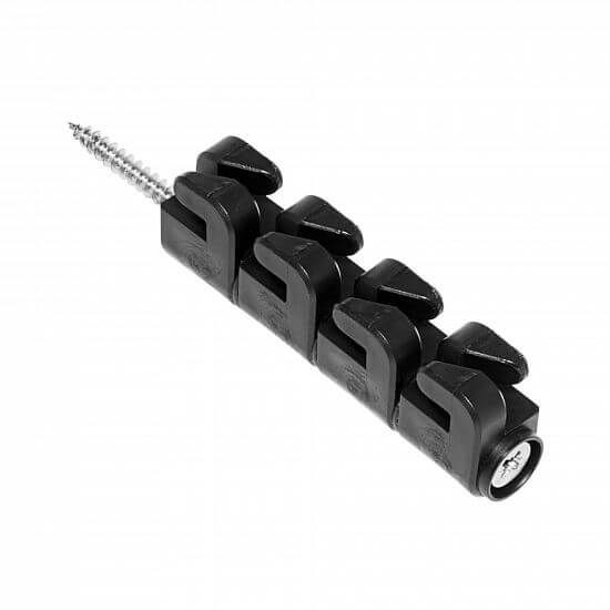 Izolator do pastucha przeciw szkodnikom, 4 oczka, dla linii Plus - Minus, stal nierdzewna