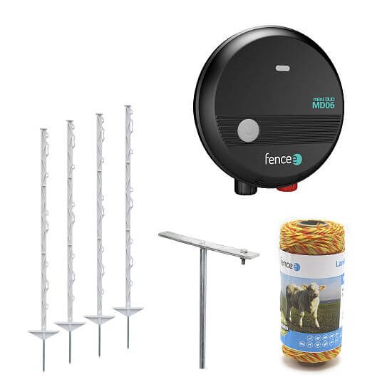 Zestaw ogrodzenia elektrycznego dla psów, kotów i królików - elektryzator - linka 100 m