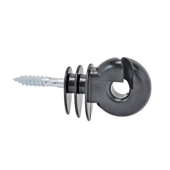 Izolator okrągły z wkrętem do elektrycznego pastucha, do drutu, liny, linky i taśmy do 12 mm - 25 szt.