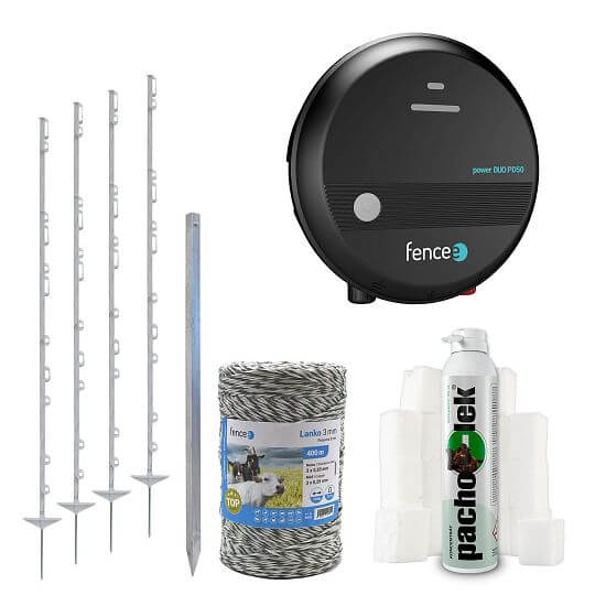 Zestaw ogrodzenie zapachowe i elektryczny pastuch przed dzikami - elektryzator - linka 400 m