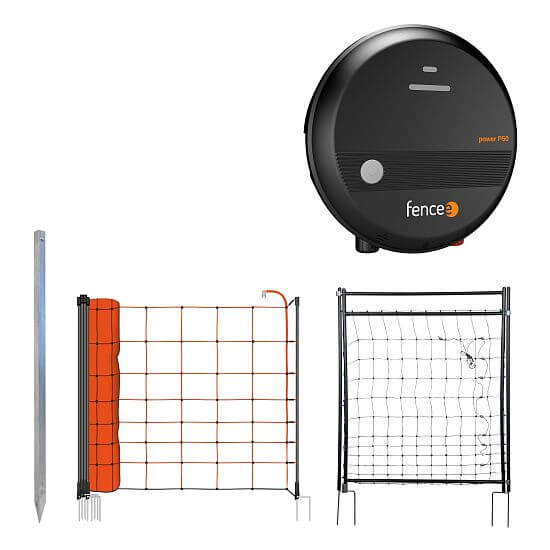 Zestaw z elektryczną siatką ogrodzeniową dla owiec, kóz - bramka 110 cm - elektryzator