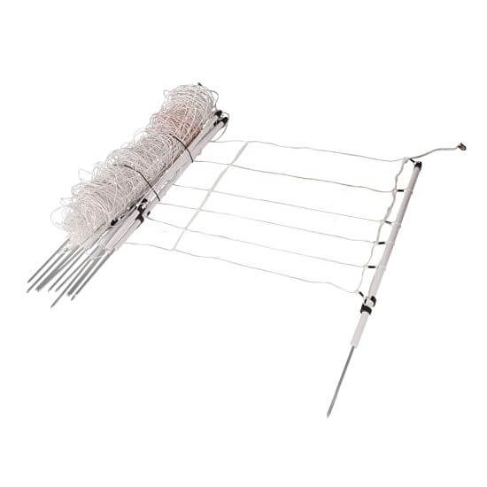 Elektryczna siatka ogrodzeniowa przeciw dzikom i zwierzynie czarnej, wysokość 75 cm, długość 30 m, 1 grot