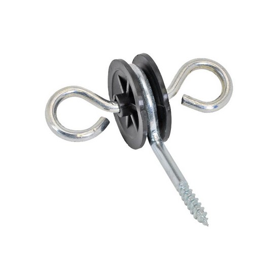 Izolator bramowy do elektrycznego pastucha do bramy wjazdowej, dwustronny ze śrubą