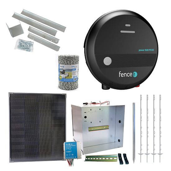 Zestaw ogrodzenia solarnego Expert - Kompletna przenośna skrzynka + elektryzator 3J, panel 40 W, linka 3 mm