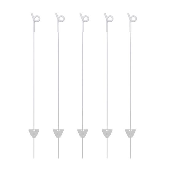 Metalowy słupek ze skręcanym izolatorem, długość 120 cm - 10 szt.