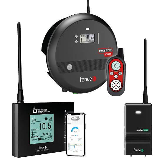 Zestaw ogrodzenia elektrycznego Smart Farm - RF elektryzator 8 J s pilotem - WiFi Gateway - Monitor MX10 za darmo
