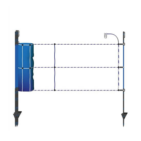 Niebieska elektryczna siatka do pastucha przeciw dzikom, wysokość 63 cm, długość 50 m