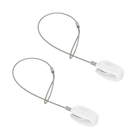 Plastikowy izolator "jajko" z linką stalową z uchem - 2 szt.