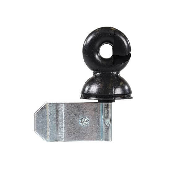 Izolator okrągły z uchwytem do metalowego słupka - 10 szt.