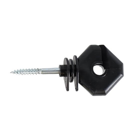 Izolator kwadratowy ze śrubą do ogrodzeń elektrycznych, do lin, kabli i przewodów - 25 szt.