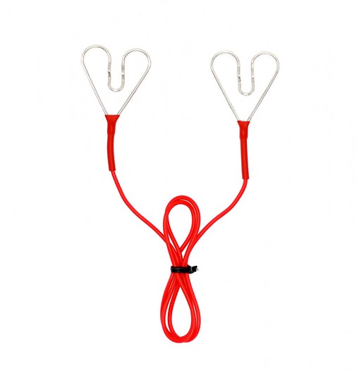 Czerwony kabel połączeniowy do ogrodzenia elektrycznego - 60 cm