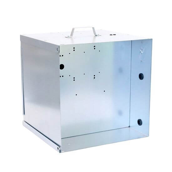 Uniwersalna przenośna metalowa skrzynka na dowolny elektryzator ogrodzeniowy i akumulator