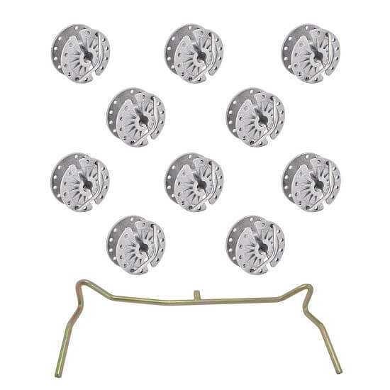 Zestaw napinaczy bębnowych z dźwignią do napinania przewodów ogrodzenia elektrycznego - 10 szt.