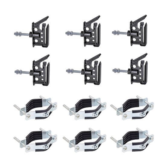 Zestaw izolatorów płaskich do ogrodzeń elektrycznych M6 z tuleją - 25 szt.