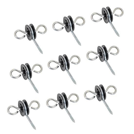 Zestaw izolatorów obrotowych ze śrubą do ogrodzenia elektrycznego do bramy wjazdowej - 300 szt.