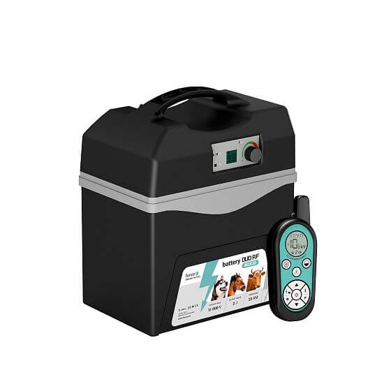 Akumulatorowy przenośny elektryzator RF do ogrodzeń elektrycznych DUO RF BDX20 z pilotem