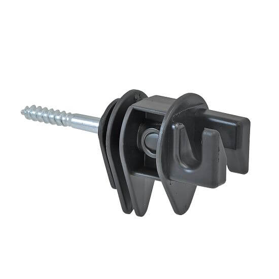 Izolator liny ze śrubą do ogrodzenia elektrycznego dla lin do 7 mm - 10 szt.