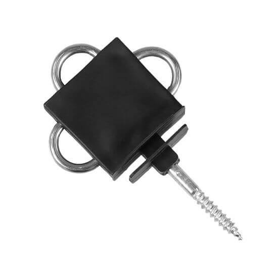 Płaski izolator bramy ze śrubą do ogrodzenia elektrycznego, 3 oczka