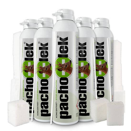 Zestaw ogrodzenie zapachowe do ratowania sarnek - 6 sztuk koncentratu + nośnik zapachów 460 szt.