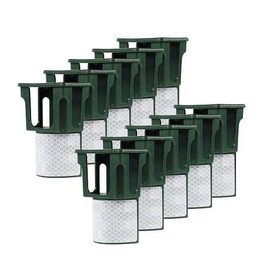 Zestaw PROFI adapterów do ogrodzenia zapachowego dla nośników zapachu BIO10, z taśmą odblaskową - 10 szt.