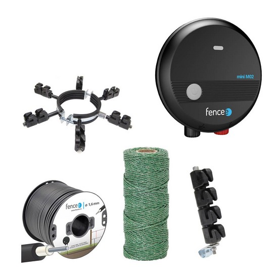 Zestaw elektrycznego pastucha przeciw szkodnikom - kuna, wydra, łasica - elektryzator - linka 100 m

