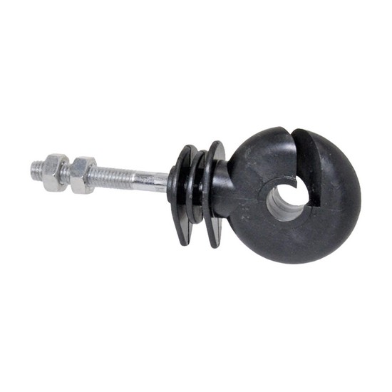 Izolator do ogrodzenia elektrycznego, okrągły, do drutu, liny, liny i taśmy, gwint M6 - 25 szt.