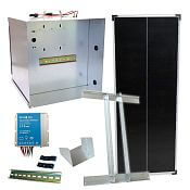 Podstawowy zestaw ogrodzenia solarnego - Kompletna przenośna skrzynka + wspornik i panel 100 W