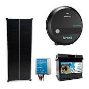 Solarny zestaw ogrodzenia elektrycznego o mocy 4J, panel słoneczny 100 W, kontroler i akumulator 44 Ah 12V
