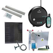 Zestaw ogrodzenia solarnego Premium - kompletna skrzynka bezpieczeństwa + inteligentny zasilacz 1J RF, panel 40 W