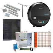 Zestaw ogrodzenia solarnego Expert - Kompletna przenośna skrzynka + zasilacz 2J, panel 40 W, siatka na drób 112 cm