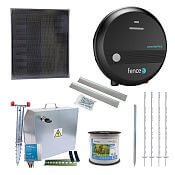Zestaw ogrodzenia solarnego Expert - Kompletna skrzynka bezpieczeństwa + zasilacz 1J, panel 40 W, taśma 20 mm