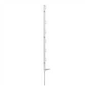 Plastikowy słupek do ogrodzenia elektrycznego, długość 86 cm, 6 oczek, biały