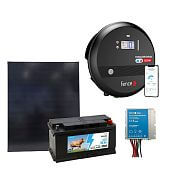 Zestaw elektrycznego ogrodzenia solarnego LTE z panelem solarnym 8 J, 200 W, kontrolerem i akumulatorem 12V 95 Ah