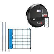 Zestaw elektrycznego pastucha z niebieską siatką 120 cm przeciw wilkom + LTE elektryzator 8 J