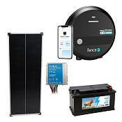 Zestaw elektrycznego ogrodzenia solarnego LTE z panelem solarnym 5 J, 100 W, kontrolerem i akumulatorem 12V 95 Ah