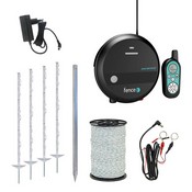 Zestaw ogrodzenia elektrycznego dla kóz, owiec, bydła, świń - zasilacz DUO RF z kontrolerem - kabel 400 m