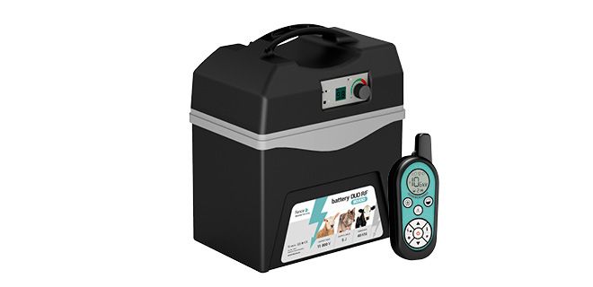 Funkcje i cechy inteligentnych przenośnych elektryzatorów RF DUO RF BDX z akumulatorem ogrodzeniowym